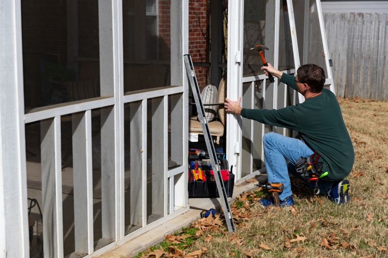 Screened Porch with Decorative Elements